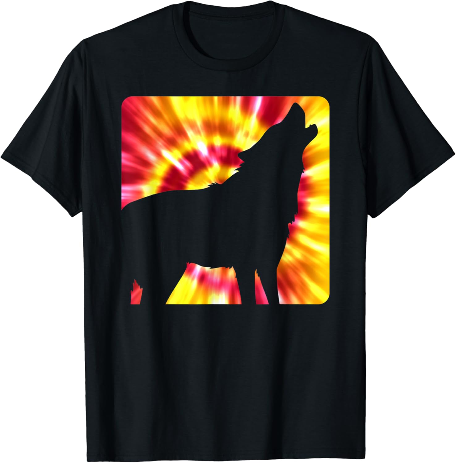 tie dye wolf shirt